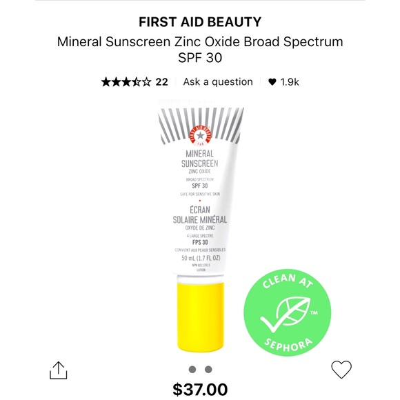 First Aid Beauty Skincare First Aid Beauty Mineral Sunscreen Zinc